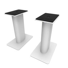 Kanto - 9" Universal Desktop Speaker Stands with Cable Management, Pair - White