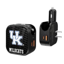 Keyscaper - Kentucky Wildcats Team Logo Dual Port USB Car & Home Charger - Multicolor
