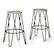 Angle. Simpli Home - Simeon Industrial Metal 26 inch Metal Counter Height Stool with Wood Seat (Set of 2) in Natural / Black - Natural / Black.