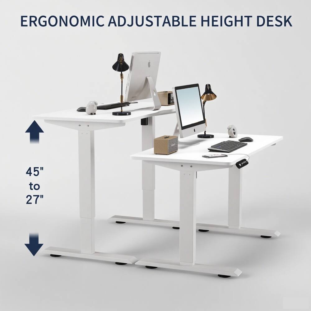 ERGONOMIC ADJUSTABLE HEIGHT DESK  
45" to 27"