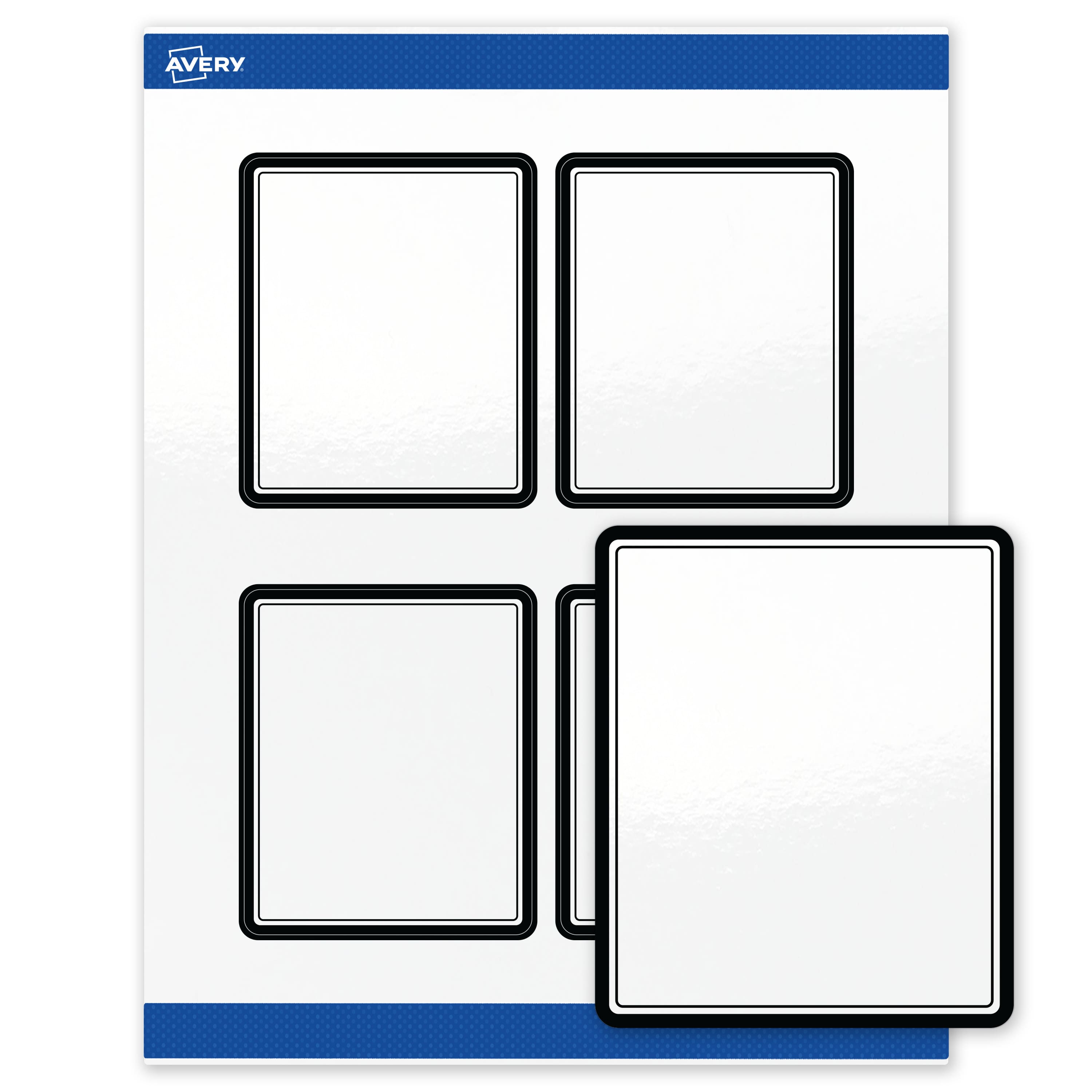"Avery - Labels, 4"" x 3-1/3"", Glossy Double Black Border - White" price history on PriceWatchPro