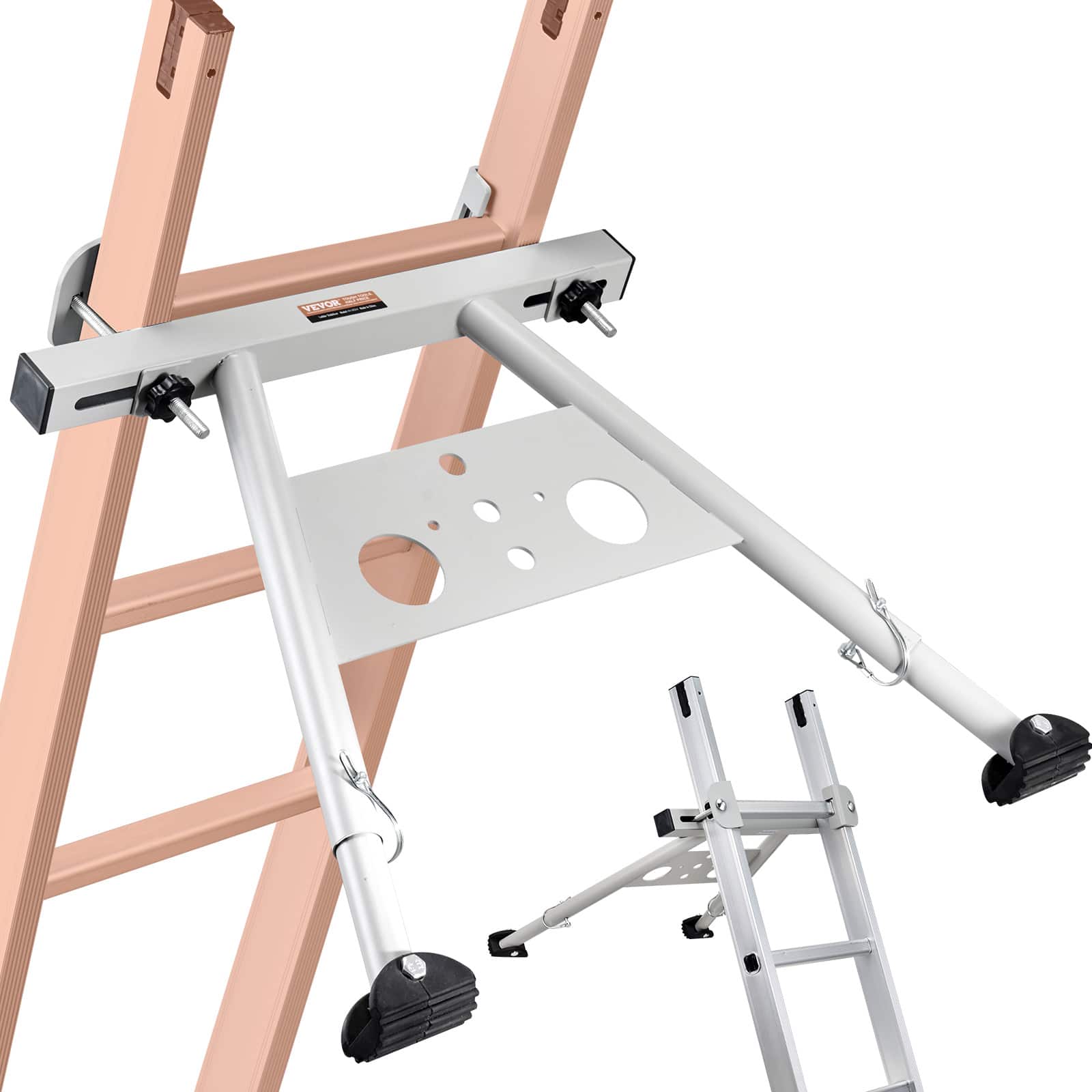 VEVOR - Ladder Stabilizer, Adjustable Feet Extension Ladder Standoff, Heavy Duty Wall Ladder Accessories for Roof Gutter - Matte Silver price history on PriceWatchPro