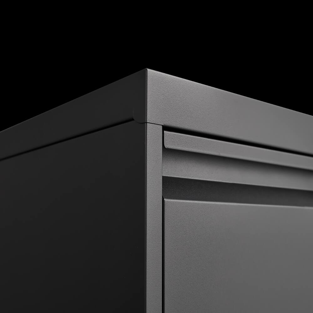 Alt View 1. Loheer - Loheer 3 Drawer Locking File Cabinet Steel Vertical Storage Black.