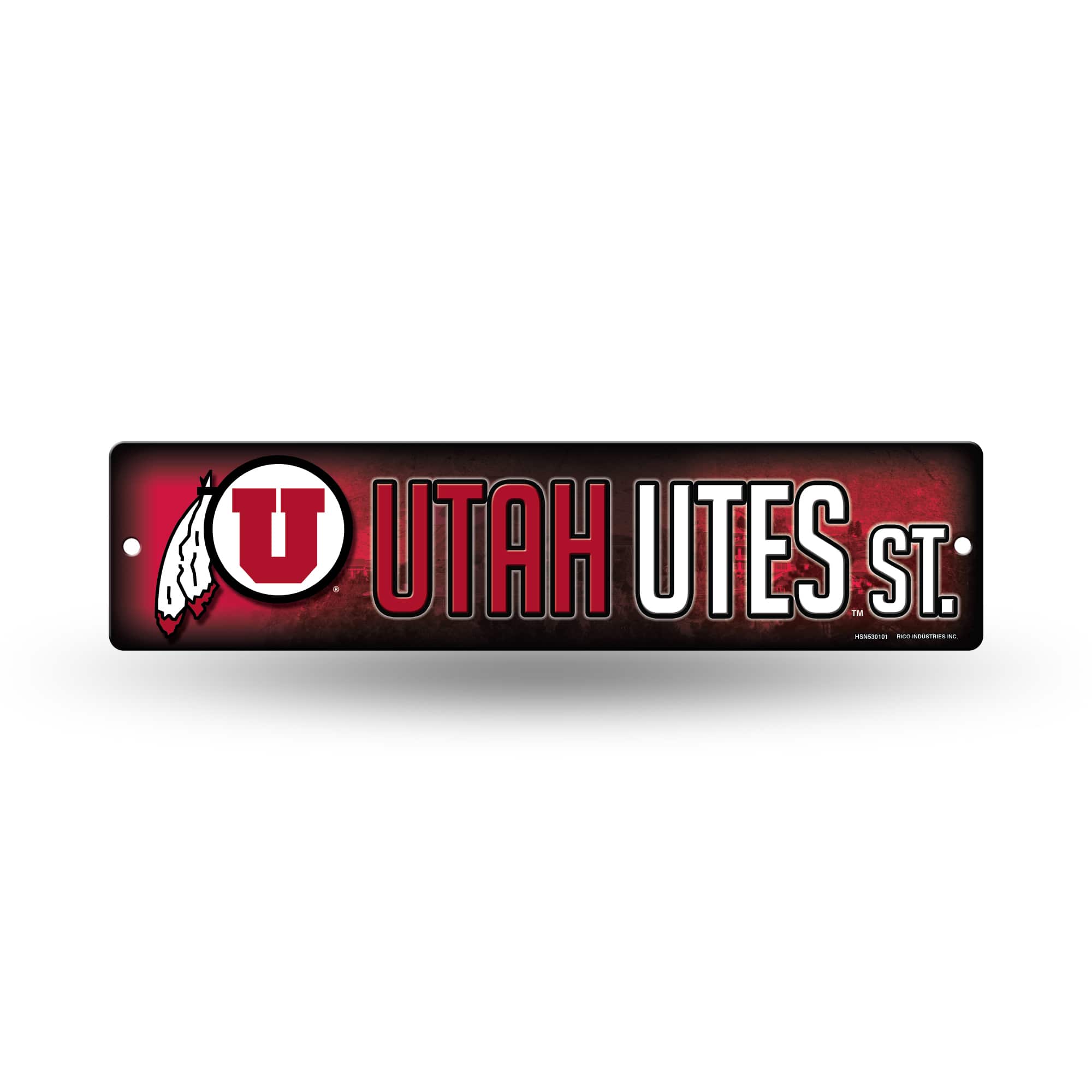 Rico Industries - Utah Utes 16" Street Sign for garage, office, man cave or any wall - Multi