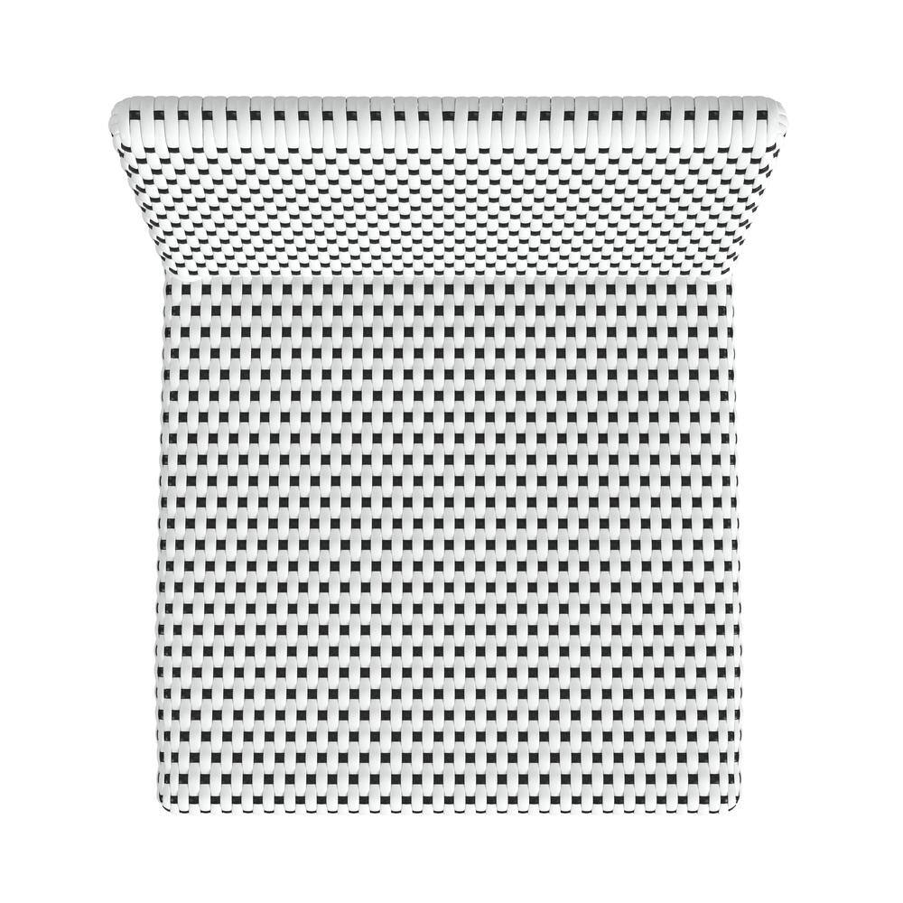 Angle. Butler Specialty - Serienna Rectangular Rattan Low Back 24.5" Counter Stool - Black And White.