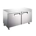 Magic Chef - E-Series 47 in. 12 cu. ft. 2 Door Under Counter Refrigerator - Stainless Steel