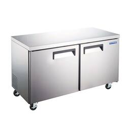 Magic Chef - E-Series 47 in. 12 cu. ft. 2 Door Under Counter Refrigerator - Stainless Steel