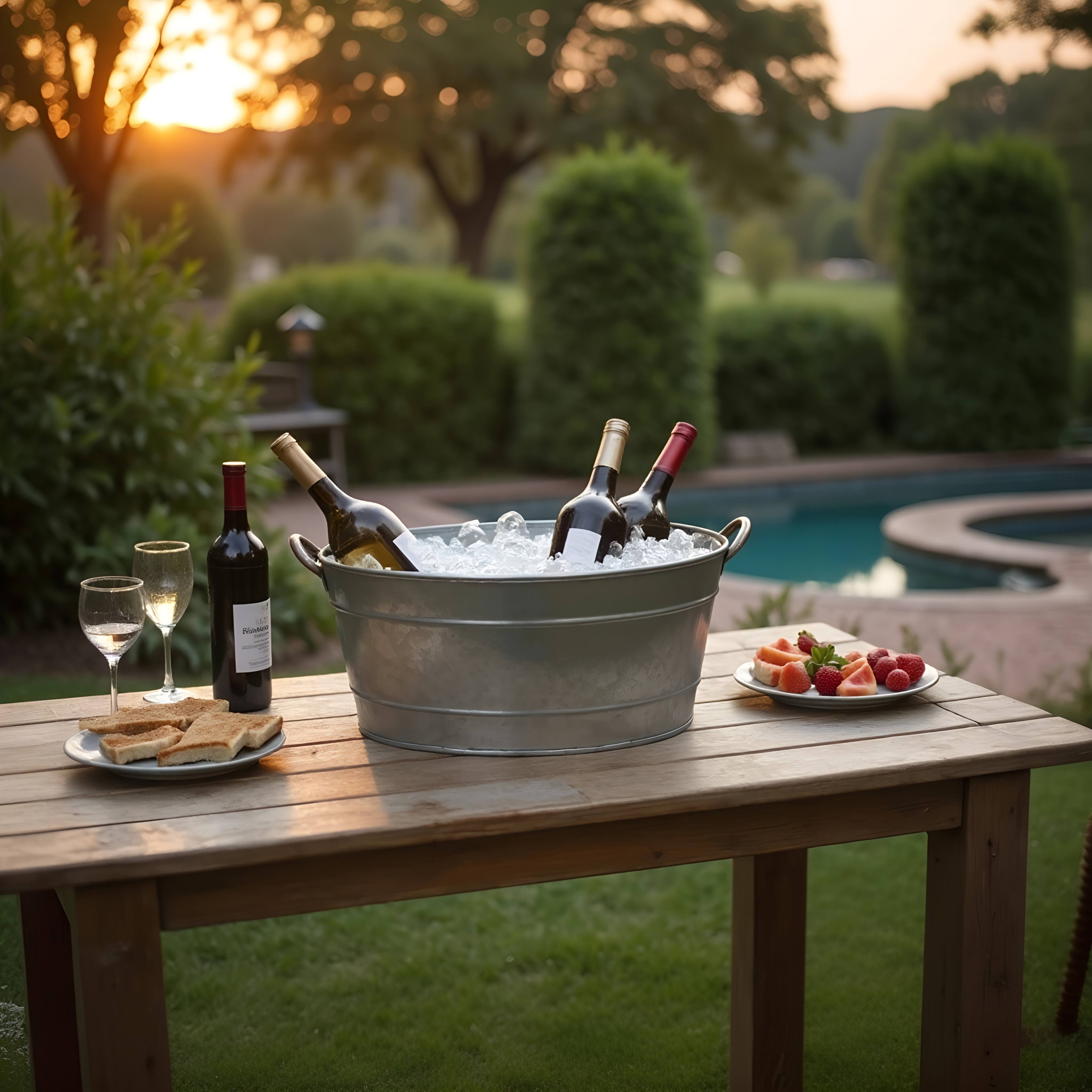 Alt View 4. Manhattan Lane - Lola 23 Inch Beverage Tub, 2 Handles - Gray.