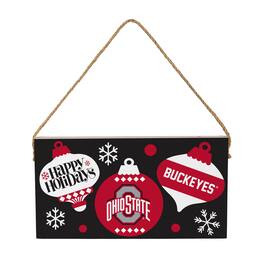 Evergreen Enterprises - Ohio State Buckeyes 6" x 11" Holiday Wood Wall Sign - Multicolor