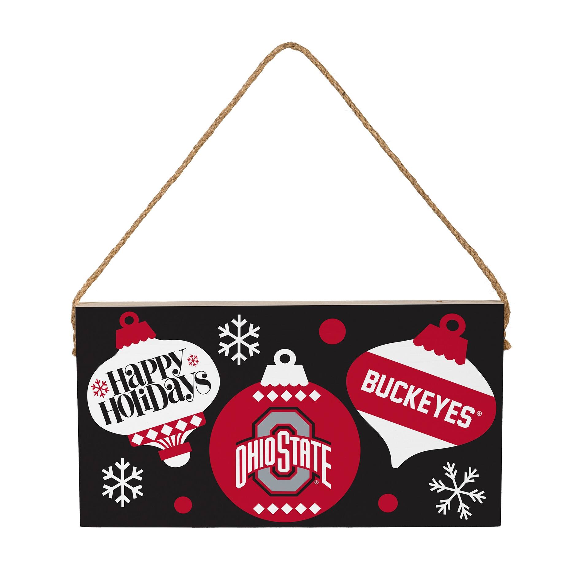 Ohio State Buckeyes 6" x 11" Holiday Wood Wall Sign