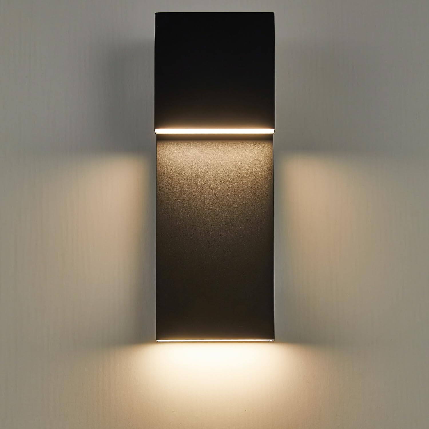 Alt View 3. Comfort Essence - Modern Led Outdoor Wall Sconce w Integrated Mount Anti Rust TextuSuit For Wet Locations And All Rooms Easil - 1 Pack Bronze.