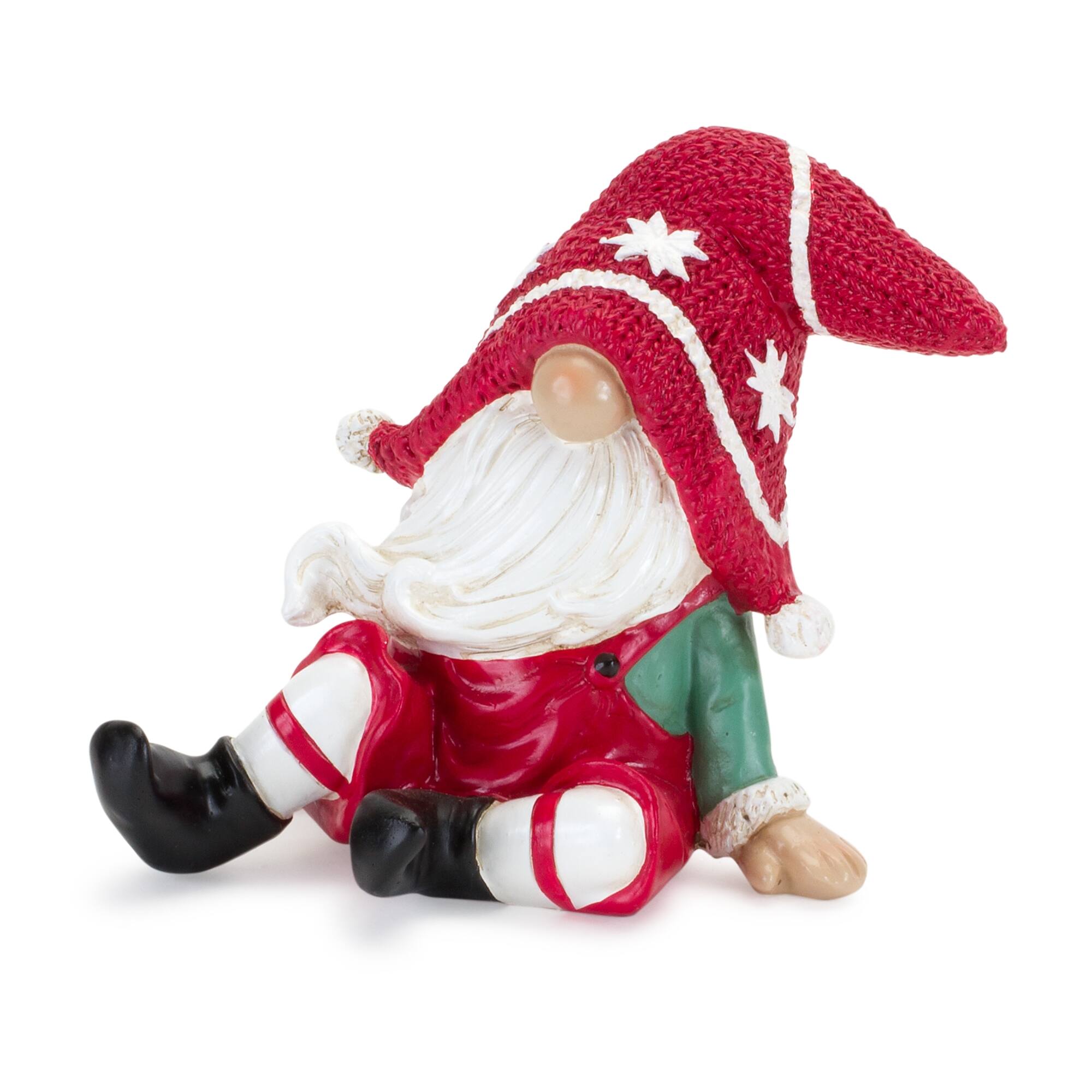 Left. BreeBe - Nordic Winter Gnome Figurine (Set of 2) - Multicolor.
