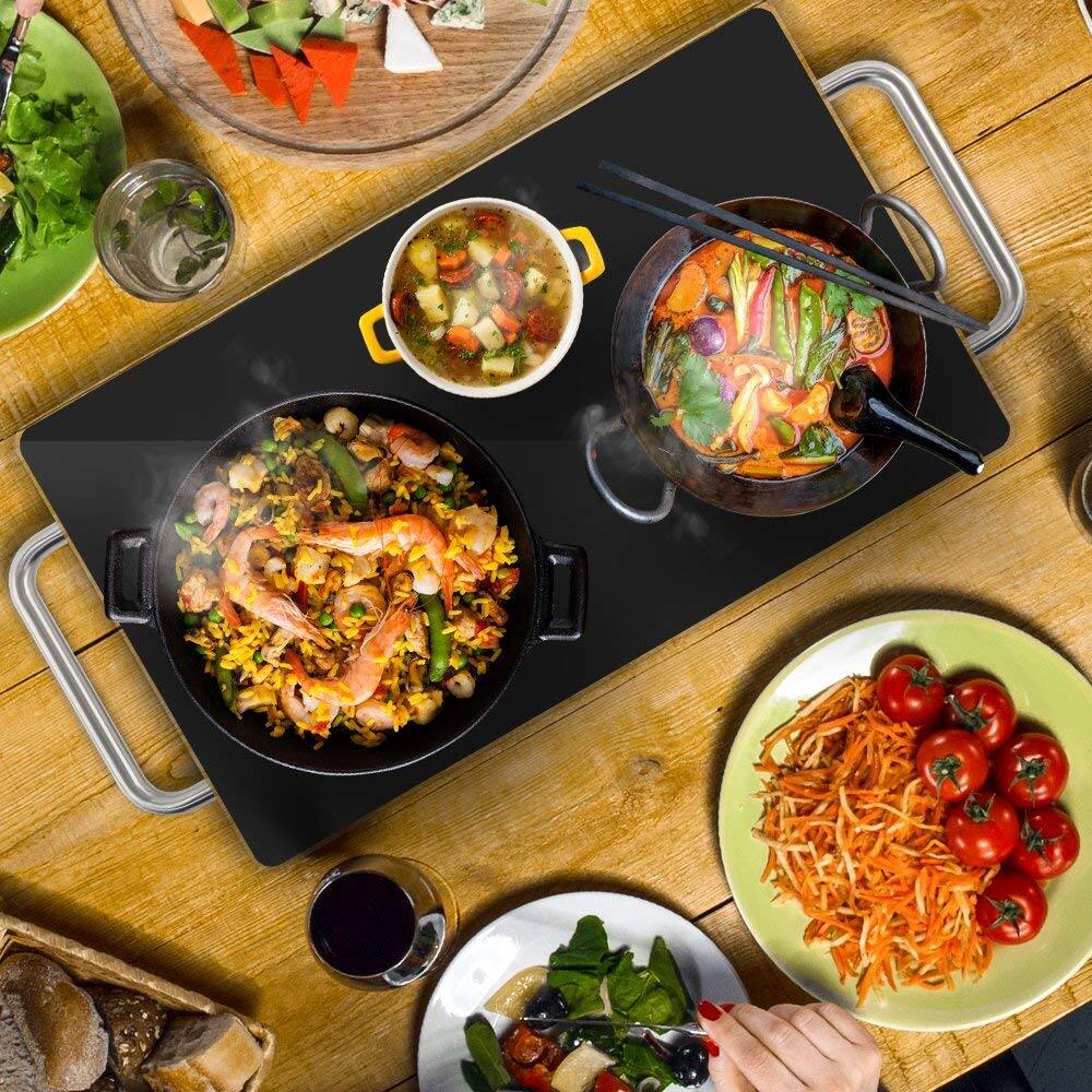Alt View 1. NutriChef - NutriChef Large Electric Warming Tray – 20" x 12" Hot Plate for Buffets, Parties & Home Dinners - Black.