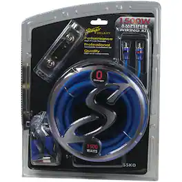 Stinger - Ssk0 Select Series 0-gauge 1,500-watt Amp Wiring Kit With Ultra-flexible Copper-clad Aluminum Cables - Blue