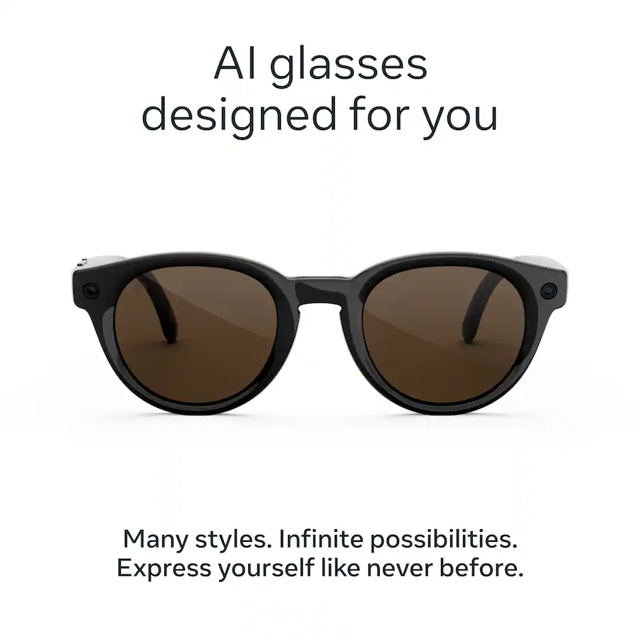 Camera Color Brown Meta Glasses, Nova Standard, Smart Frame, AI Glasses with Camera Brown ...