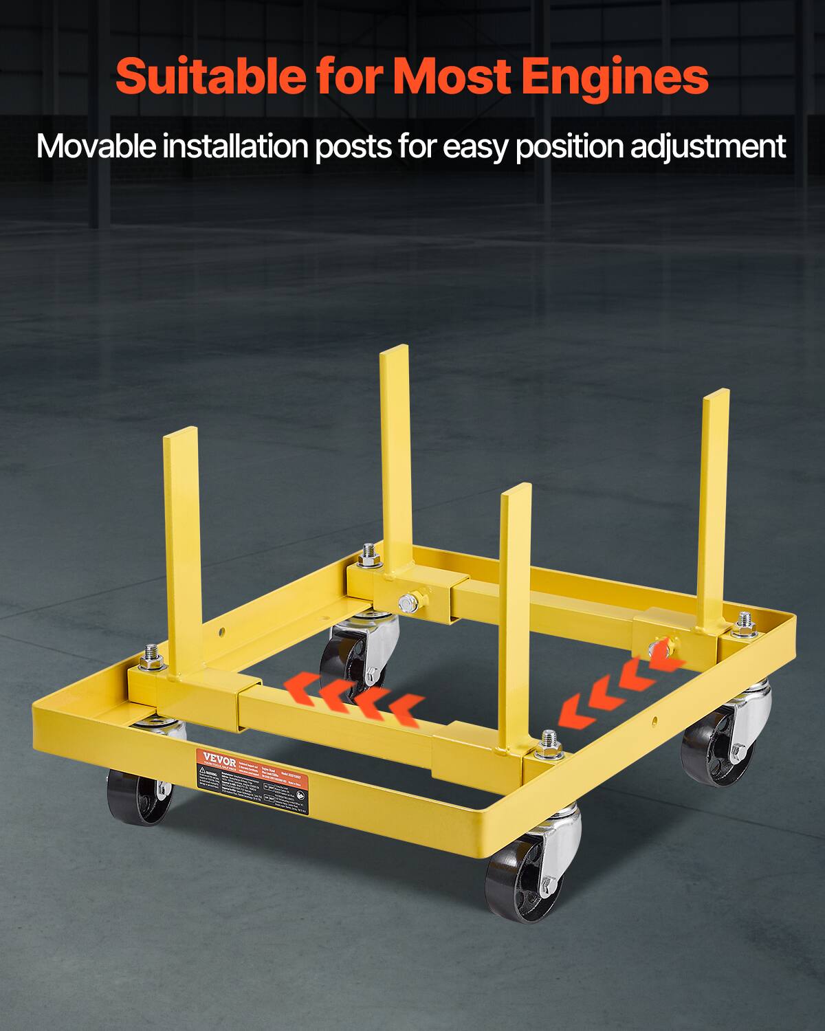 Suitable for Most Engines  
Movable installation posts for easy position adjustment