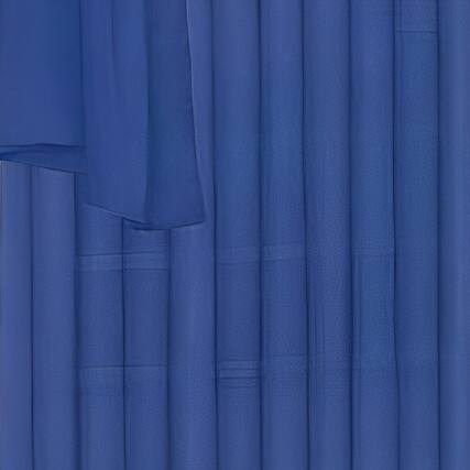 Front. RT Designers Collection - RT Designers Celine Navy Blue Sheer Rod Pocket Curtain Panel 60" x 90" - Blue.