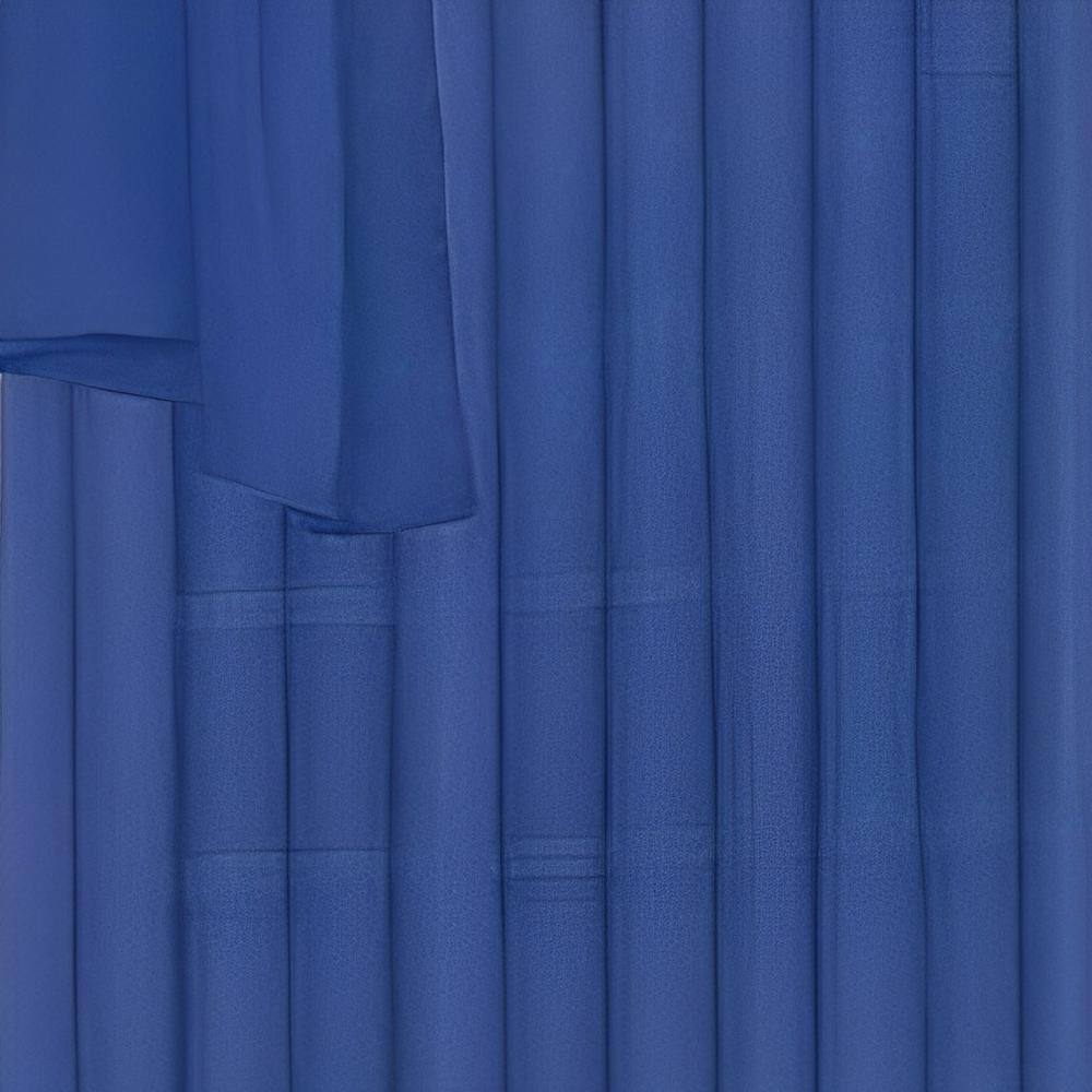 Front. RT Designers Collection - RT Designers Celine Navy Blue Sheer Rod Pocket Curtain Panel 60" x 90" - Blue.