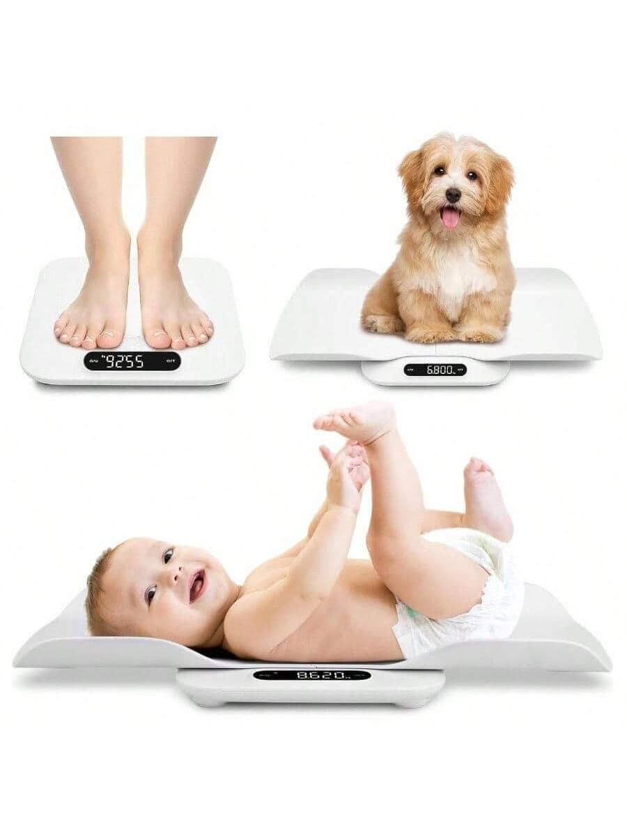 Pacoar Cade - Digital scale tare function for bathroom use, with Auto-On/Auto-Off, Advanced Technology, User-Friendly - White