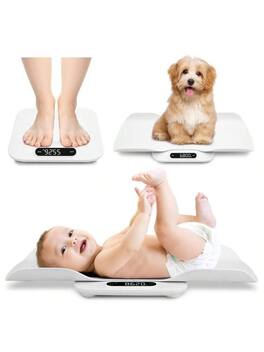 The Best Inks - Weight Scale, Scale with Detachable Tray, Pet Scale Dog, Multiple Weighing Scale, Pet and Adult Auto - White