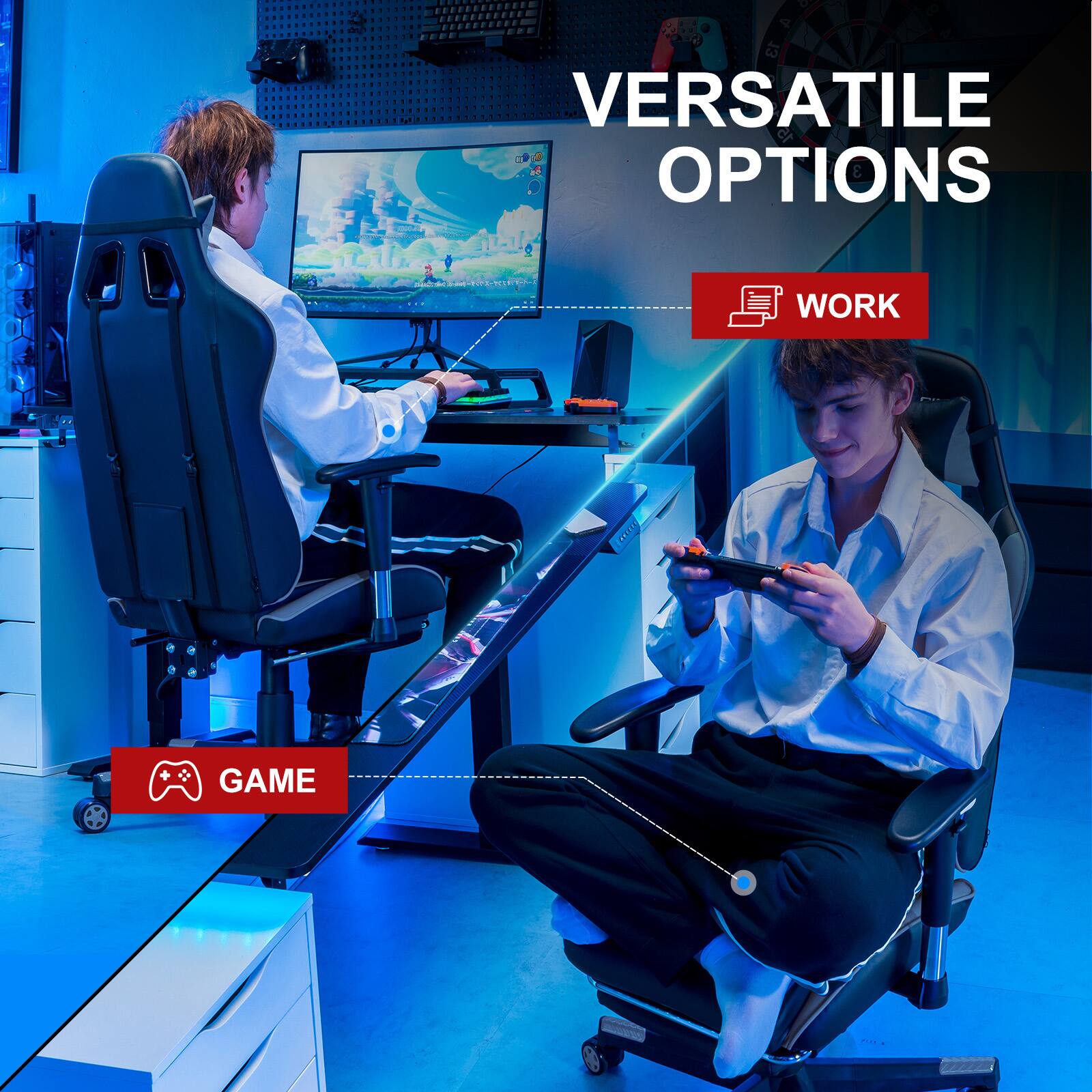 VERSATILE OPTIONS  
WORK  
GAME