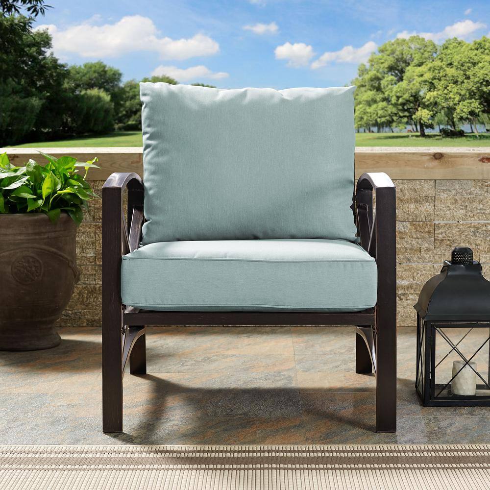 Alt View 6. Crosley Furniture - Kaplan Outdoor Chair - Mist.