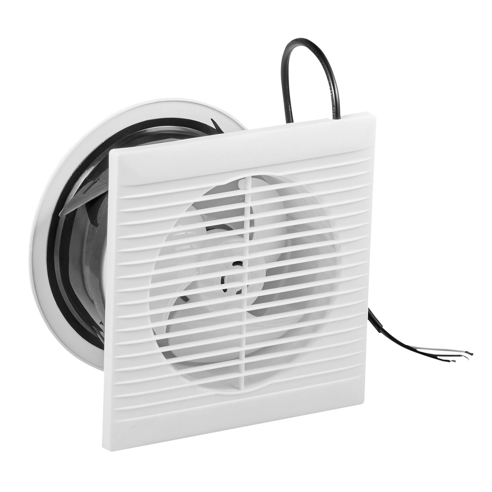 Alt View 5. VEVOR - 6 inch Through-The-Wall Ventilation Fan, 110 CFM Through Wall Exhaust Fan with AC Motor, Quiet Vent Easy Installation - White.