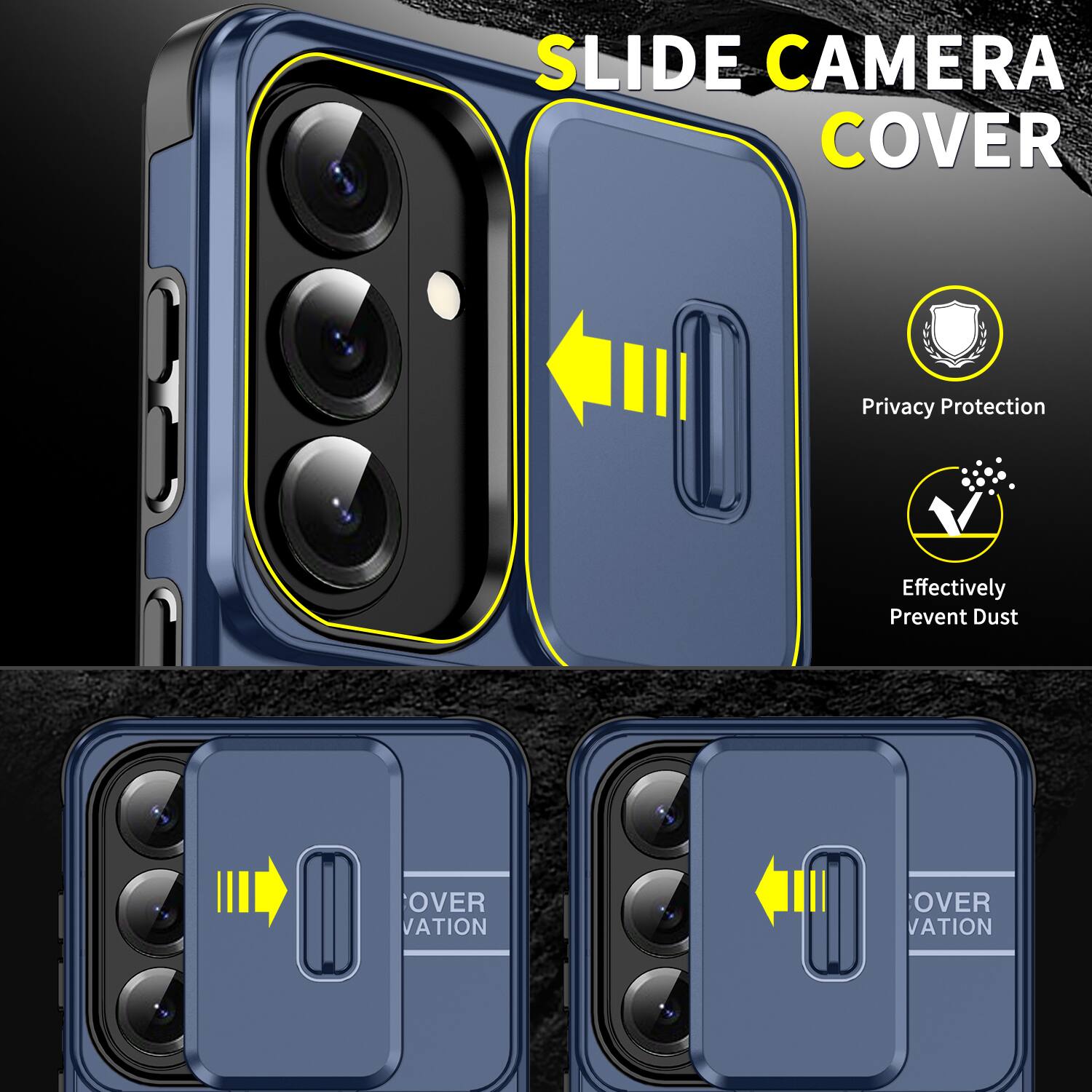 SLIDE CAMERA COVER

Privacy Protection
Effectively Prevent Dust