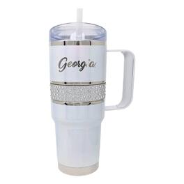 Nordic Company - Georgia Bulldogs 32oz. MyBevi Rhinestone Hollywood Travel Mug - White