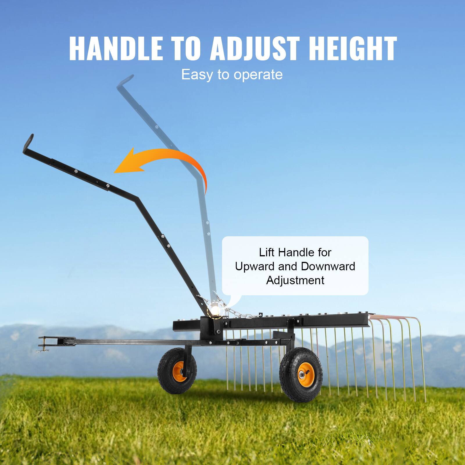 HANDLE TO ADJUST HEIGHT
Easy to operate
Lift Handle for Upward and Downward Adjustment