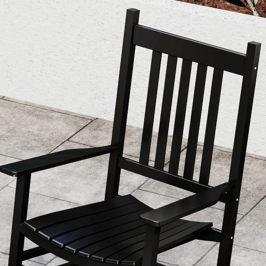 Outsunny Outdoor Rocking Chair, Patio Rocking Chair with Smooth Curves ...