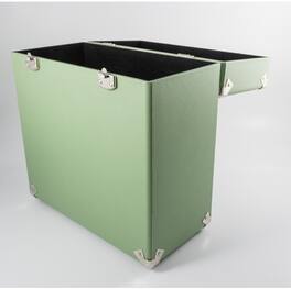 PopMarket - GPO Retro SWB18GRE 12" Vinyl Record Case 35 Count Capacity with Removable Lid - VINYL ACCESSORIES - Green
