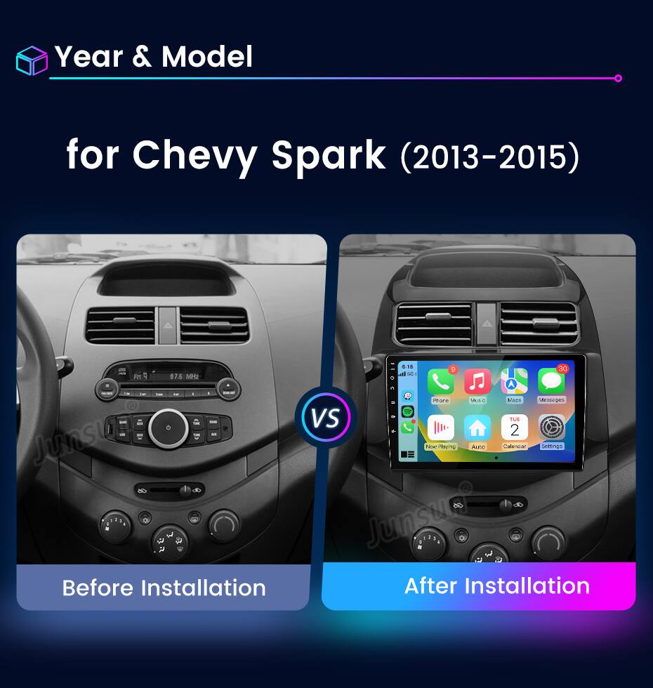 Year & Model  
for Chevy Spark (2013-2015)  

Before Installation  
After Installation