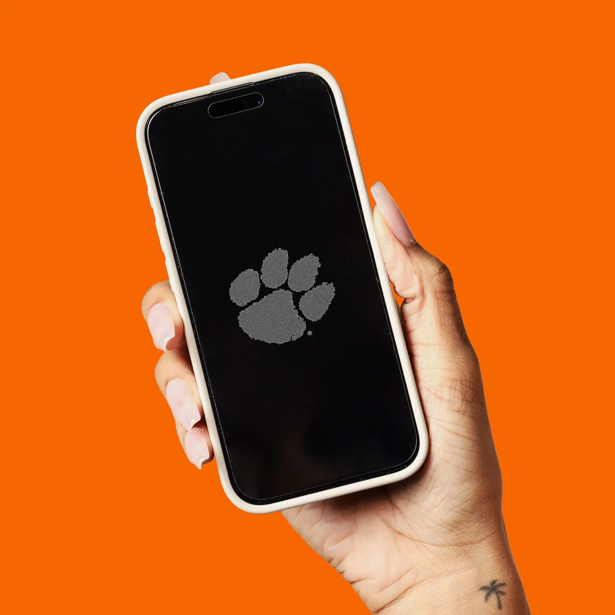 Alt View 3. Screen Skinz - Clemson Tigers iPhone Privacy Screen Protector - 17 Pro Max - Multicolor.