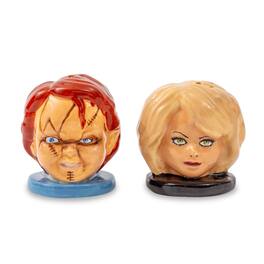 Silver Buffalo - Child's Play Chucky and Tiffany Ceramic Salt and Pepper Shaker Set - Beige