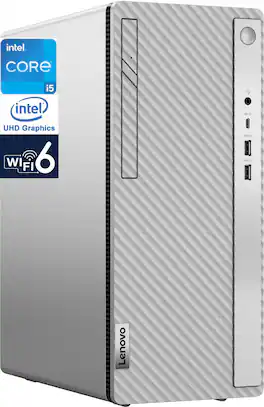 Lenovo - Refurbished Excellent - IdeaCentre 5i Desktop (i5-12400, 8GB, 512GB SSD, Intel UHD 730, WiFi 6E, Bluetooth 5.3, Win 11 Home) - Cloud Grey