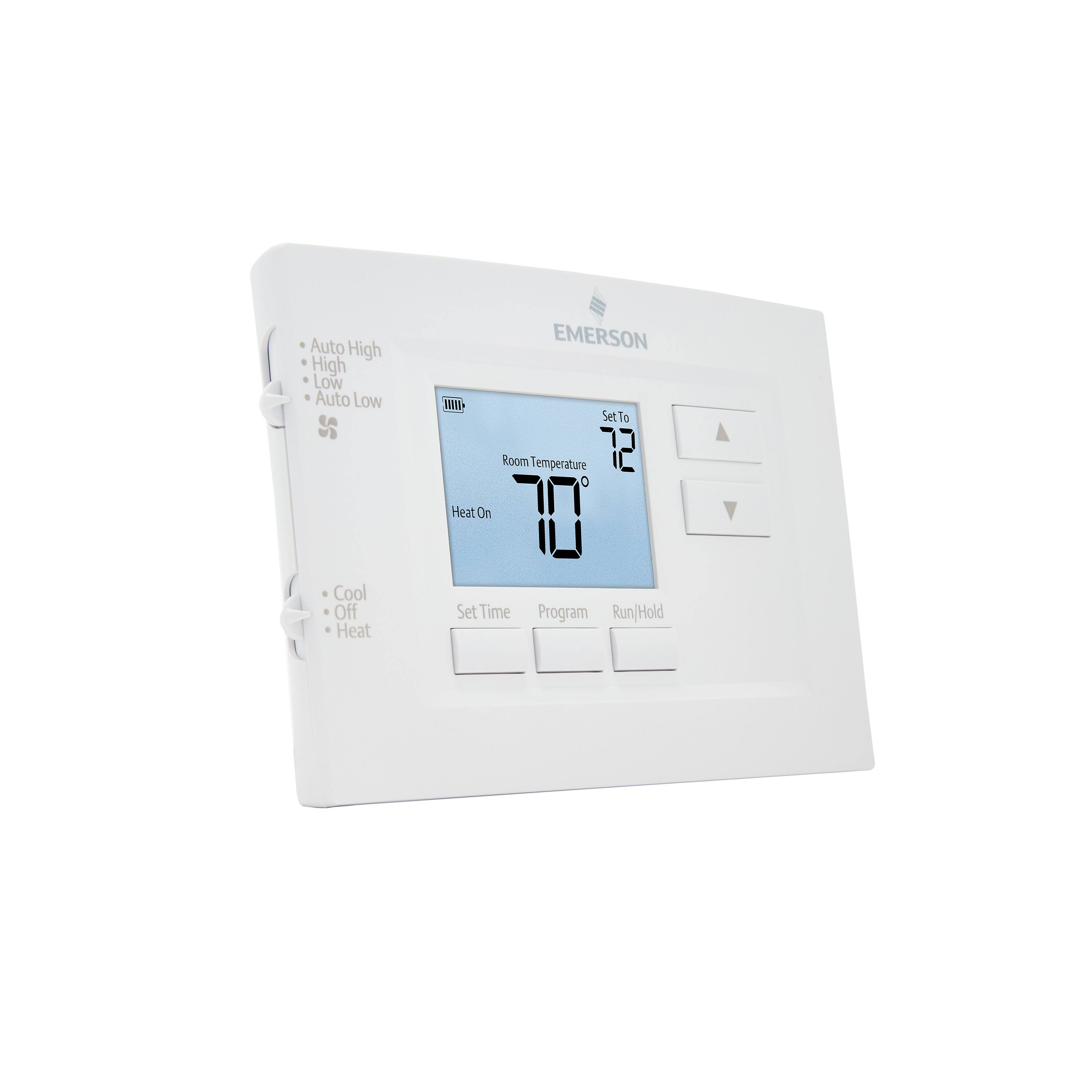 Alt View 11. Emerson - 70 Series, 7-Day PTAC Digital Programmable Thermostat - White.