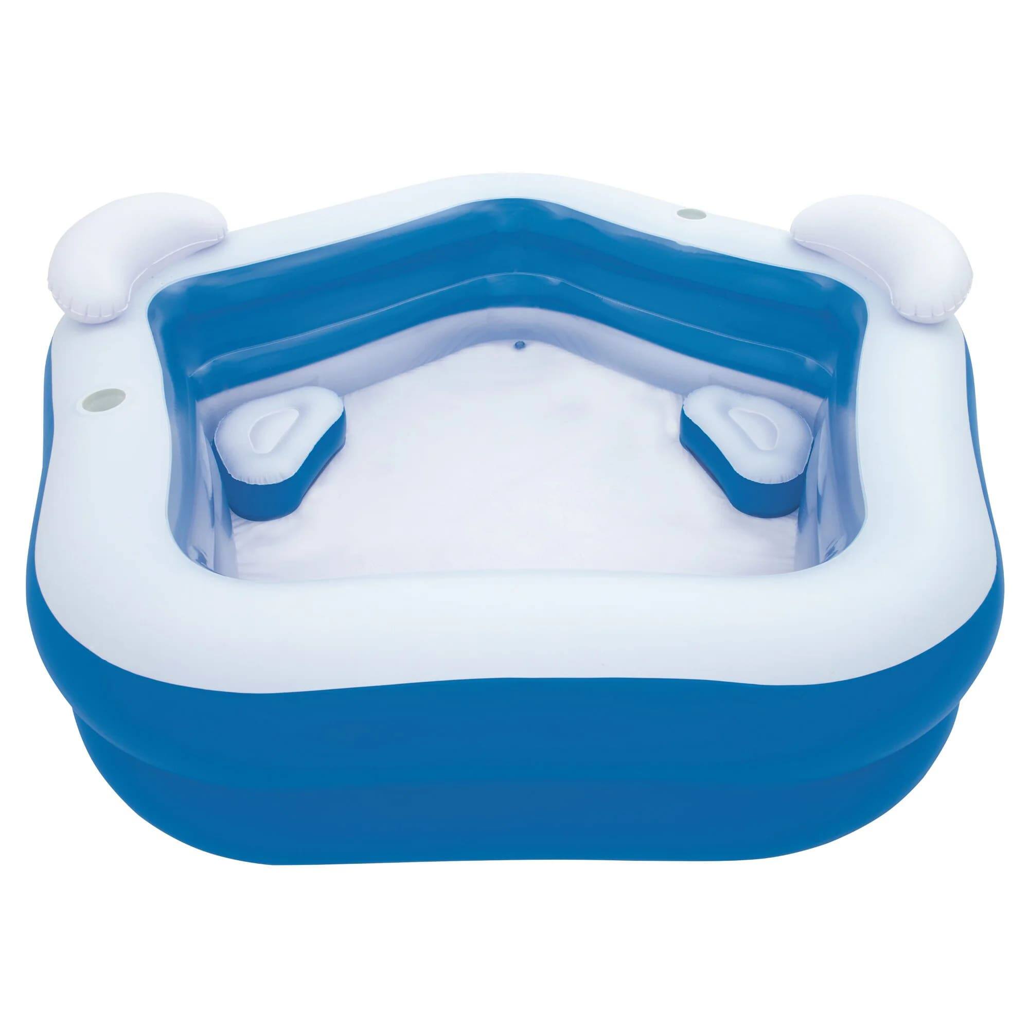 Angle. Bestway - H2OGO! Family Fun Inflatable Kiddie Pool, 7\' x 6\'9" x 27".