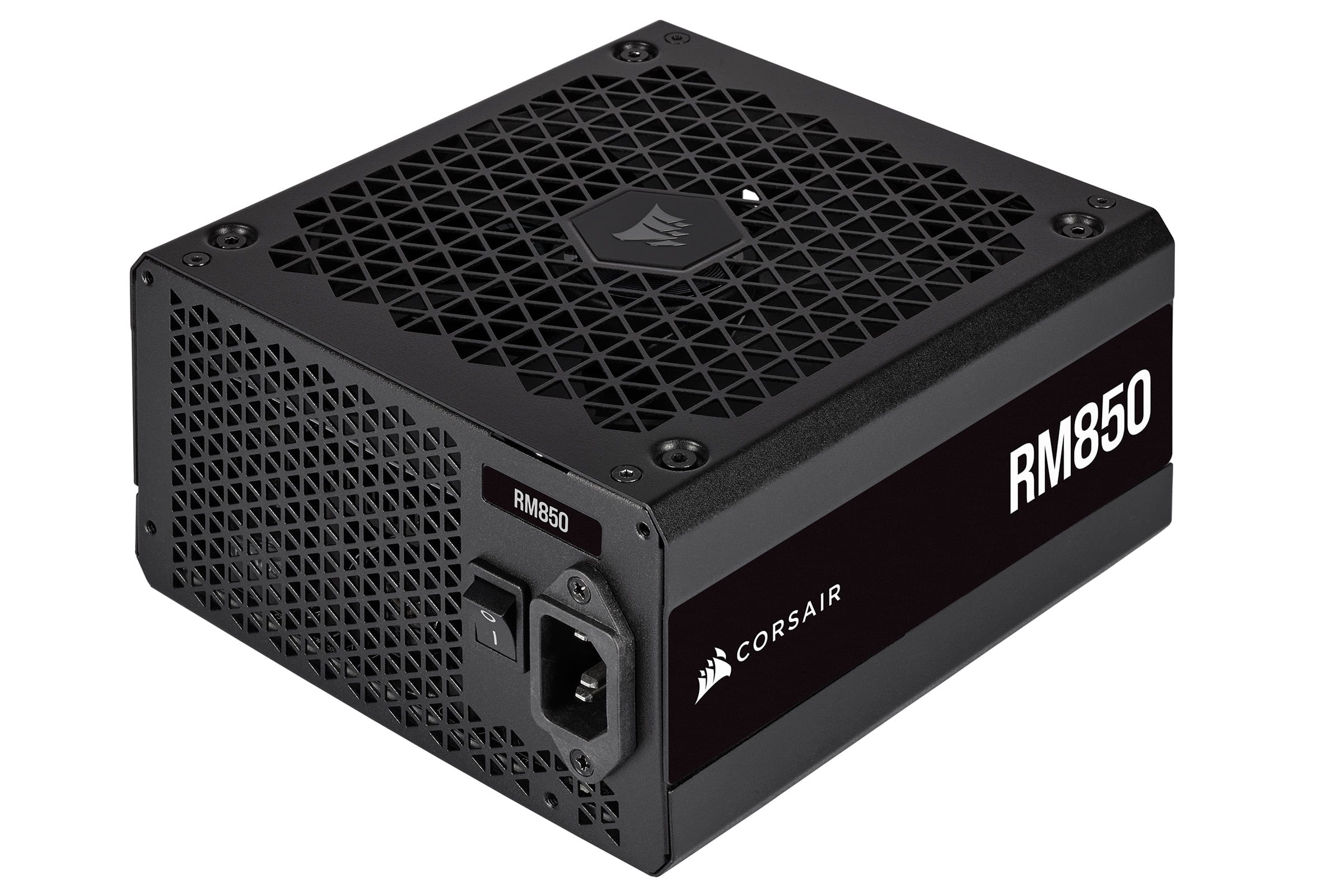 Front. CORSAIR - RM Series RM850 Fully Modular Ultra-Low Noise ATX Power Supply - Black.