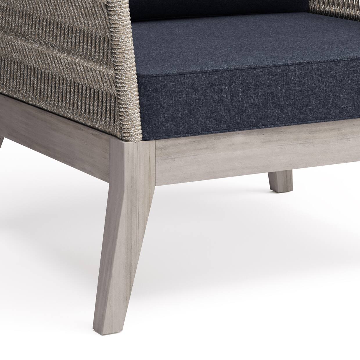 Alt View 11. Simpli Home - Santiago Outdoor Conversation Chair - Slate Grey.