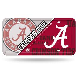 Rico Industries - Alabama Crimson Tide Logo 12x6 Metal License Plate Auto Tag - Multi