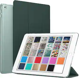 DuraSafe Cases - iPad 7th Gen 10.2 inch 2019 Trifold PC Smart Case A2197 A2200 A2198 A2199 MW762 MW752 MW742 MW6D2 MW6R2 MW6Y2 MW6C2 - Dark Green