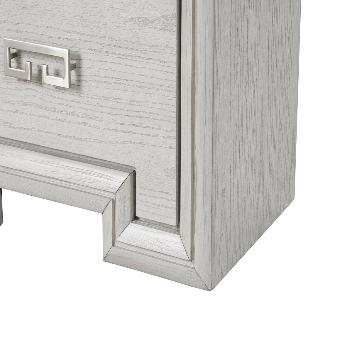 Loheer Nightstand with USB Ports and Two Drawers Rustic White - Best Buy