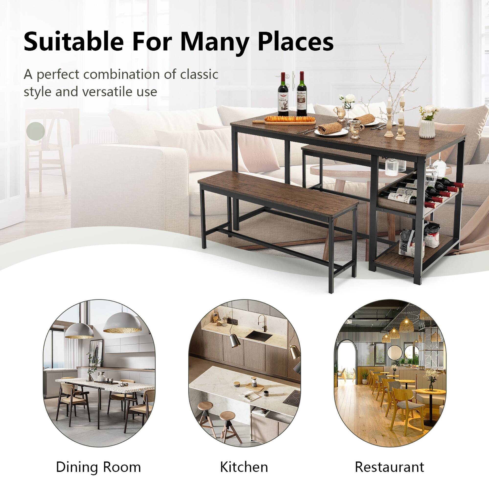 Suitable For Many Places

A perfect combination of classic style and versatile use

Dining Room

Kitchen

Restaurant