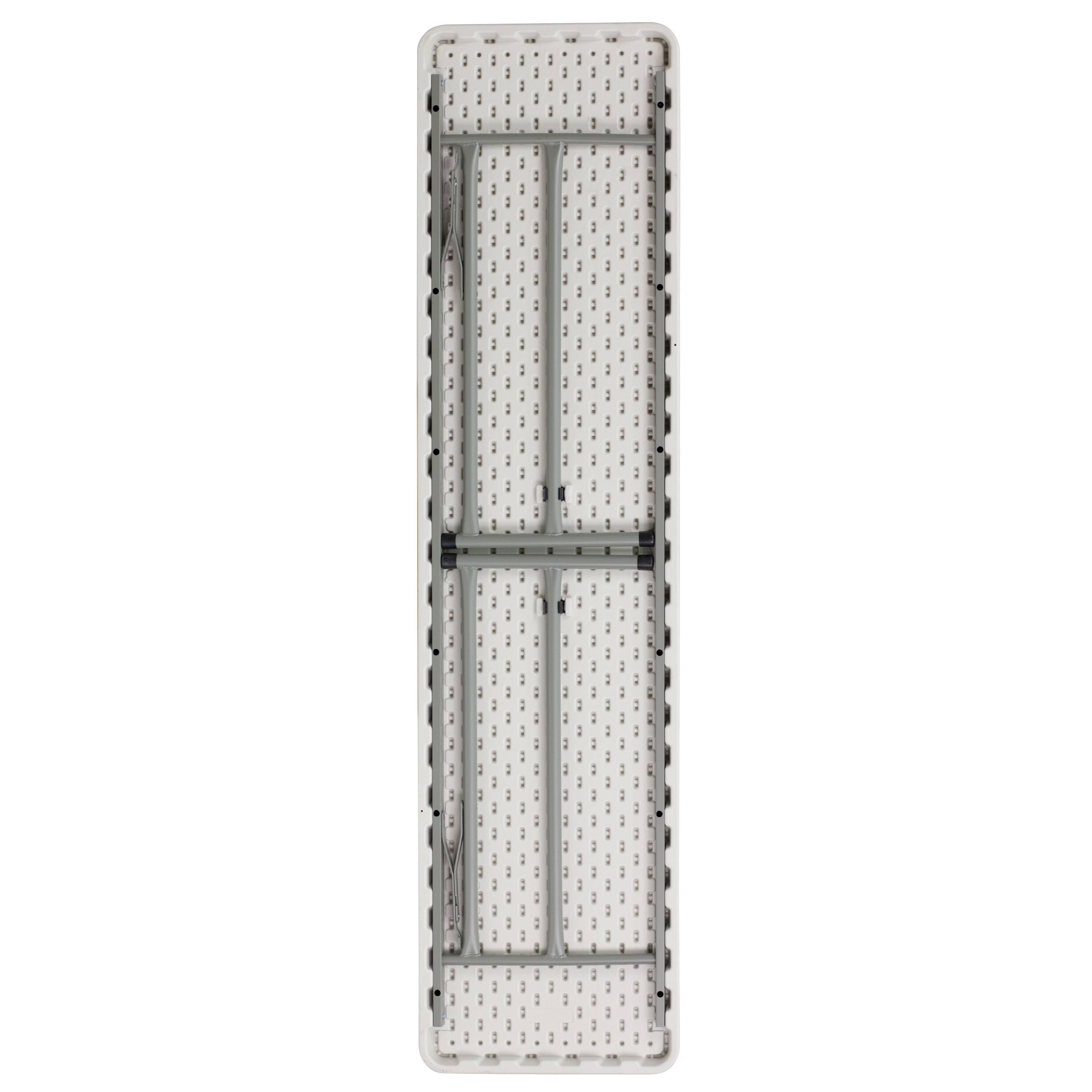 Alt View 7. Emma + Oliver - 70.8 Inch Plastic Folding Training Table - Granite White.
