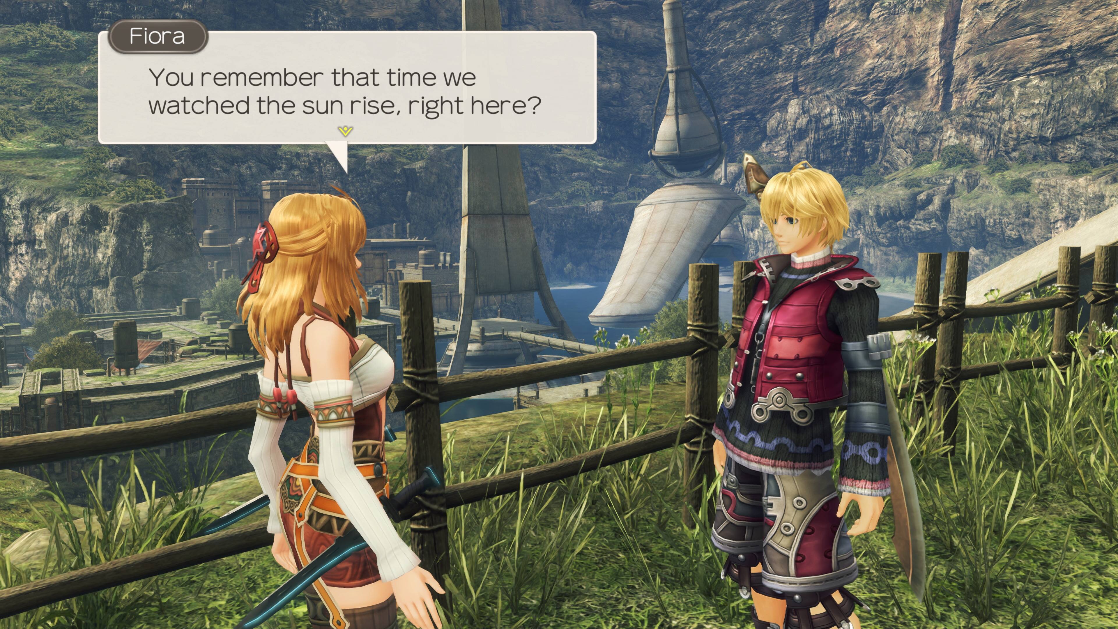 Fiora: You remember that time we watched the sun rise, right here?