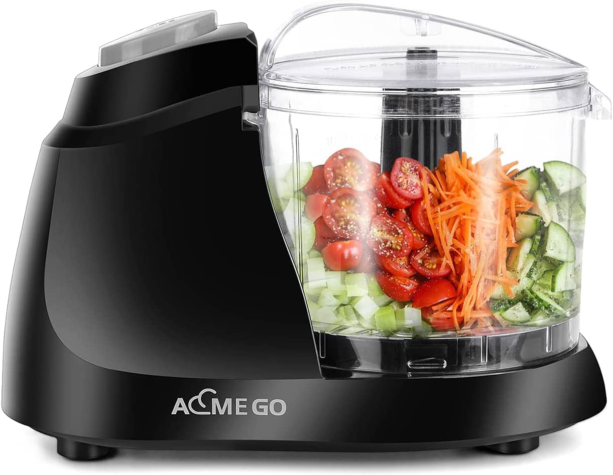 Aemego - Mini Food Processor 12oz Meat &Vegetable Electric Food Chopper - Black