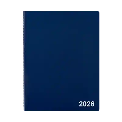 Front. Staples - 2026 8" x 11" Weekly & Monthly Appointment Book - Navy.