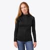 Front. Mobile Warming - Women's Element Mid-Layer Full Zip Heated Hoodie - Black.