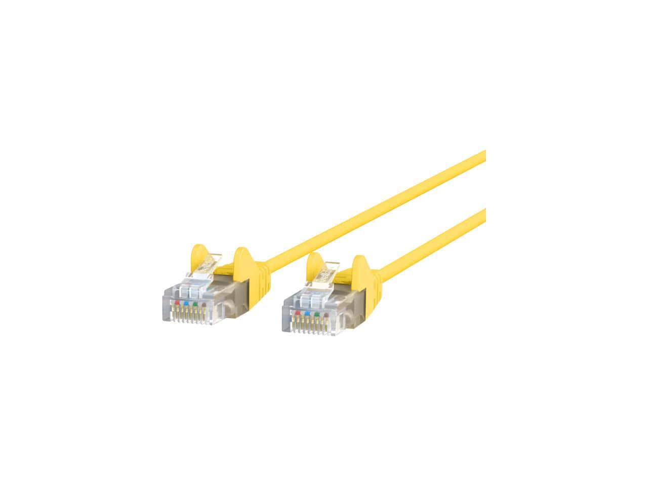 Belkin - CE001B06-YLW-S 6 ft. Cat 6 Yellow UTP Snagless 28AWG Patch Cable Bag & Label